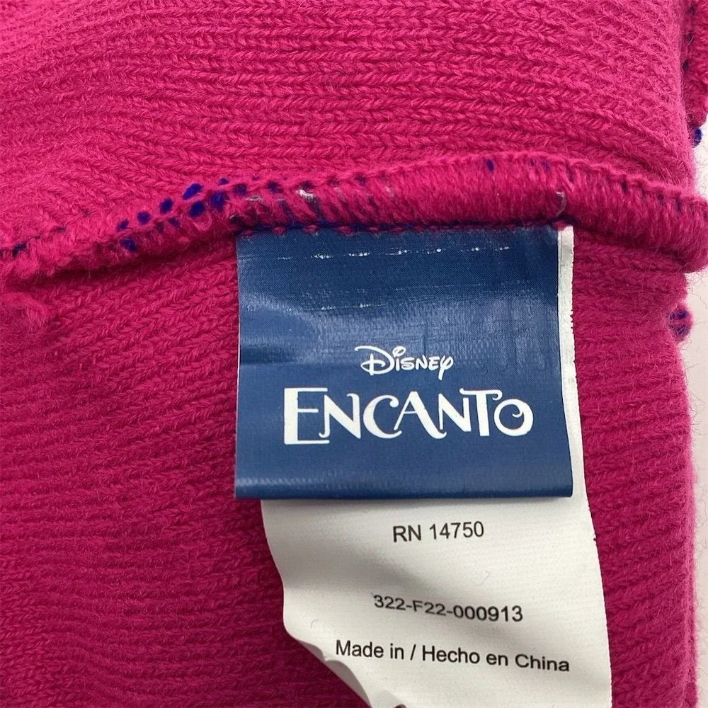 Disney Encanto Girls'‎ Winter Beanie Hat with Pom Pom 